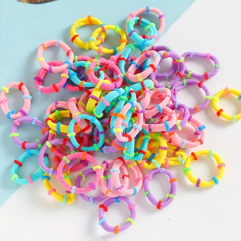 50/100/200/300pcs Assorted Elastic Hair Tie Durable Ponytail Holders for Women Girls Soft Stretchy Rubber Bands Hair Accessories Zpaxo Mixed 300pcs