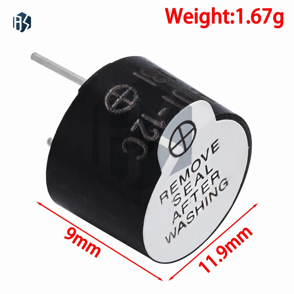 BS 3-24V Active Piezo Buzzers Mini 5-Pin Magnetic Alarm Modules Zpaxo