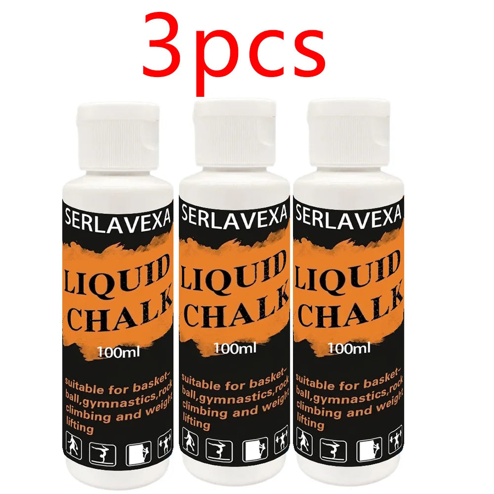 SERLAVEXA Liquid Chalk 100ml/50ml/30ml Professional Anti-Slip Magnesium Powder for Weightlifting Gym Basketball Climbing Zpaxo 300ml