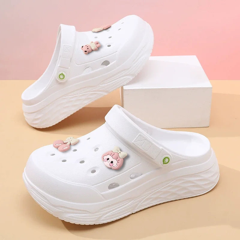 Chunky Platform Clogs Shoes Women Thick Bottom Non Slip Beach Sandals