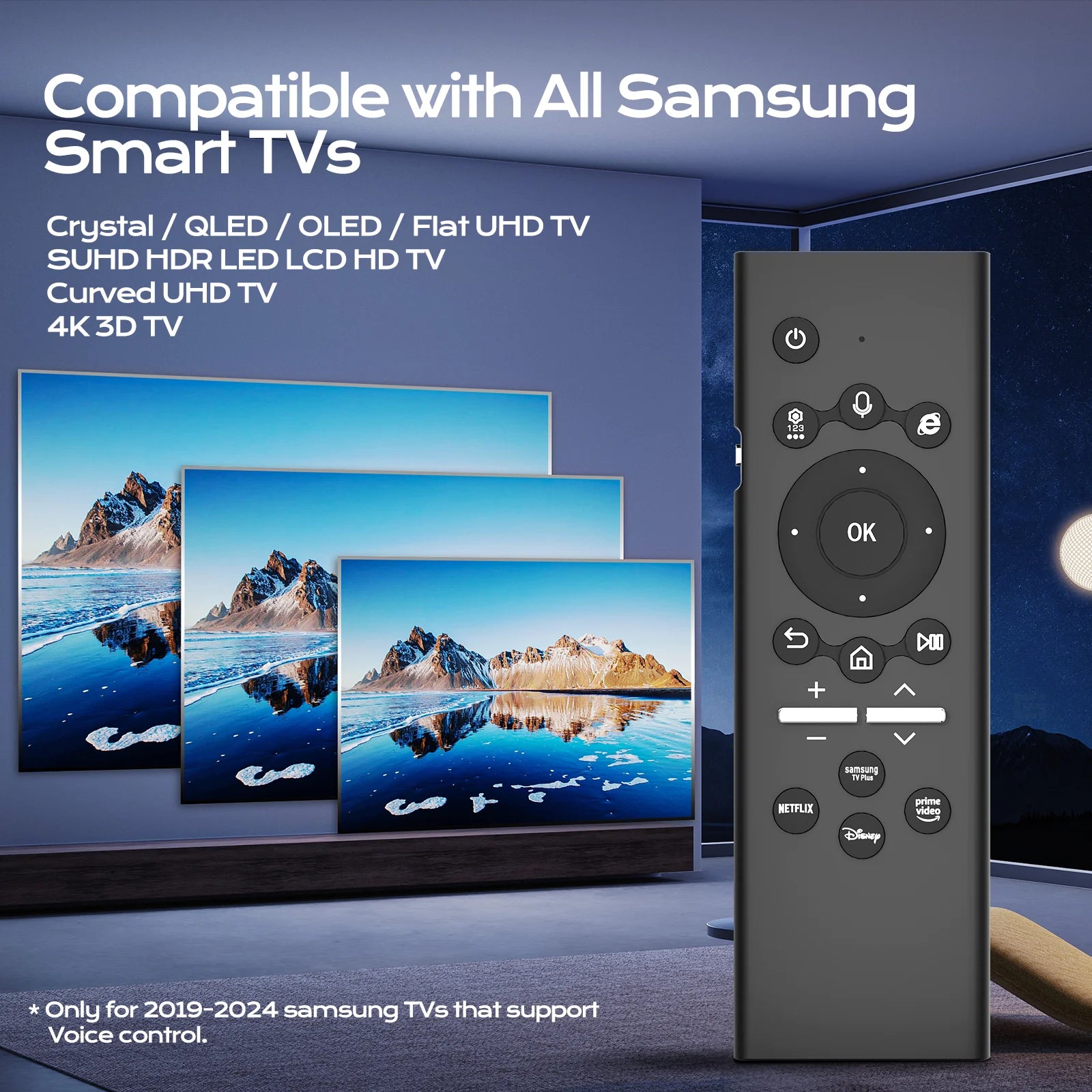 G71 BT Remote Control With Mini Keyboard Battery 2.4G Wireless Voice Remote Controller For Samsung Smart TV 2019-2024 Zpaxo