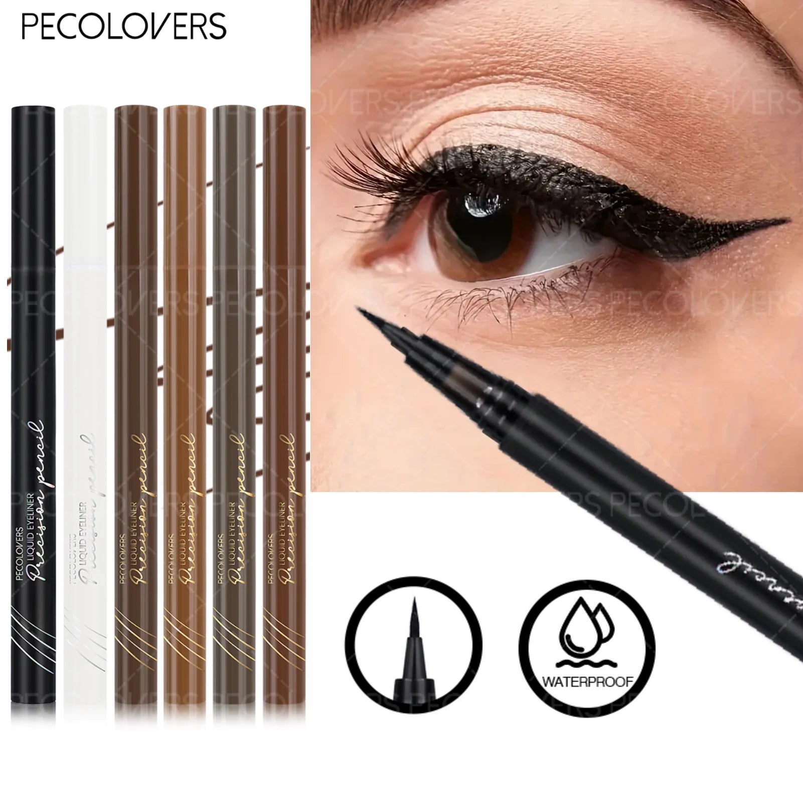 1PC Eyeliner & Eyebrow Pen - Smudge-Proof, Fast-Drying, Non-Stick Formula, Perfect for Daily Use Zpaxo