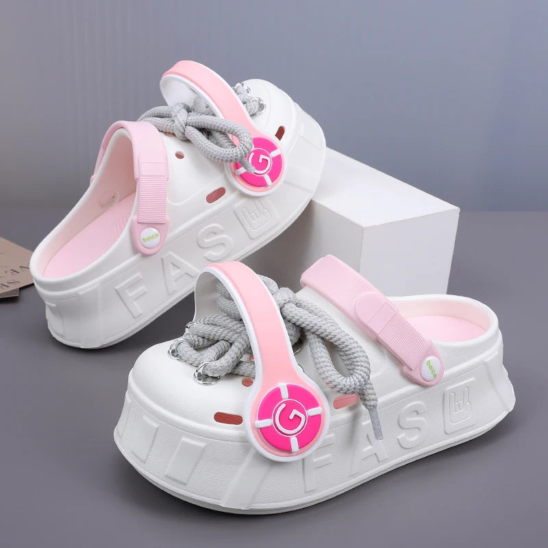 2024 Summer DIY Platform Women's Sandals Non-slip Flat EVA Clogs
