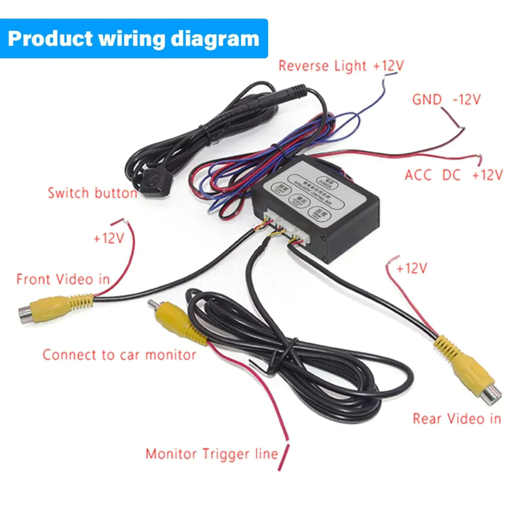 Car Parking Camera Video Channel Converter Auto Switch Front View