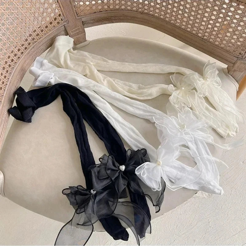 Sweet Girl Bow Lace Tights Kids Cute Toddler Ultra Thin Pantyhose