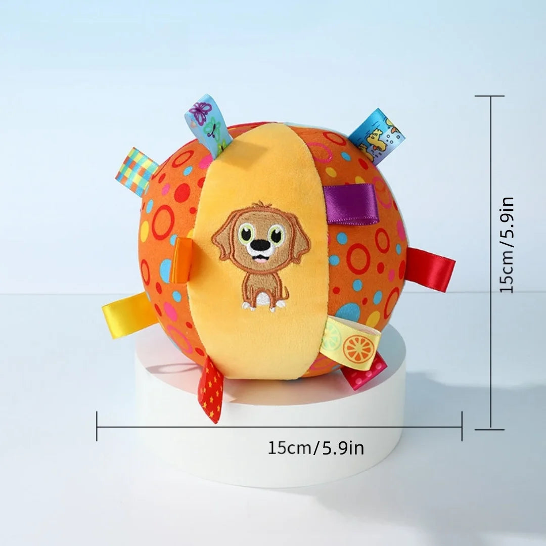 Plush Dog Vocal Toy Ball Funny Interactive Pet Toys Bells Cleaning