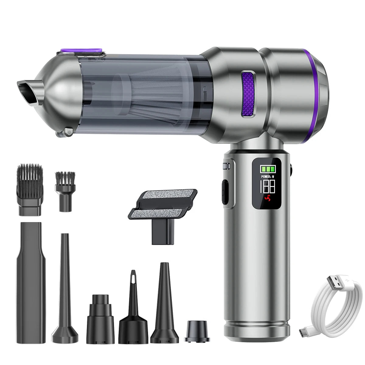 Car Vacuum Cleaner 17000Pa Powerful Portable Handheld Home Wireless