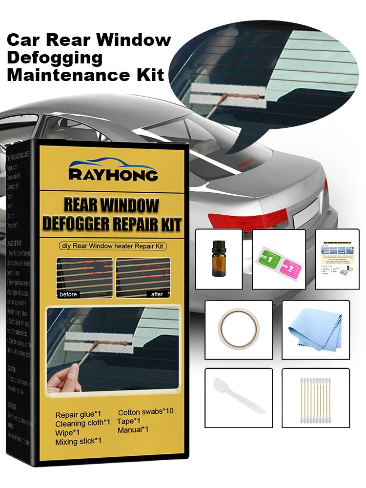 DIY Quick Repair Scratched Broken Defroster Heater Grid Lines Fix