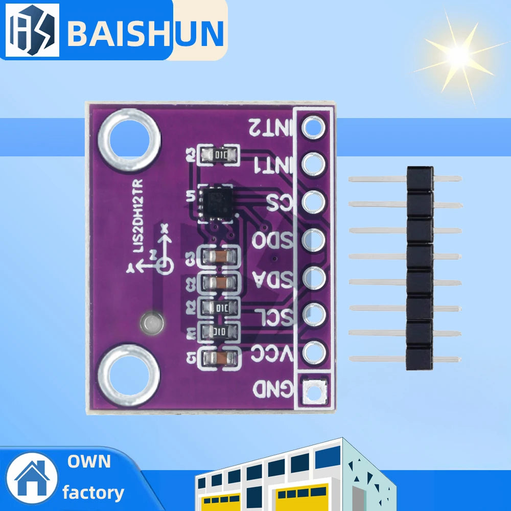 LIS2DH12TR Triaxial Accelerometer Module ADXL345 Alternative Sensor Zpaxo Default Title