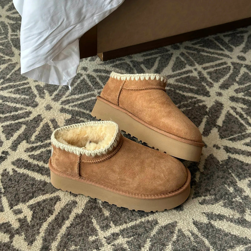 Winter Warm Suede Boots Women Classci Leather Women's Snow Outdoor