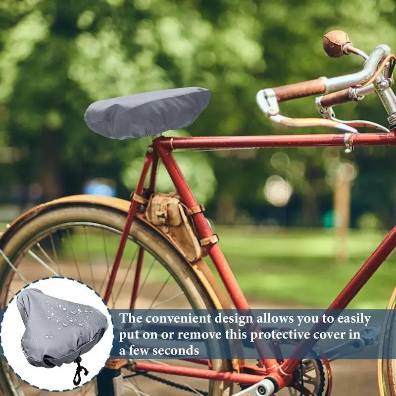 Bicycle Saddle Seat Rain Cover Oxford Cloth Dust-proof Cushion