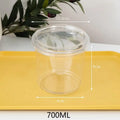 10Pcs 230/350/500/700ml Disposable Salad Cups Clear Plastic Leak-Proof Dessert Cups With Lid With Lid Zpaxo 700ML