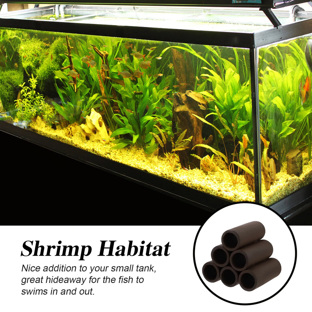 Fish Tank Ceramic Cave Shelter Tube Aquarium Decoration Shrimp