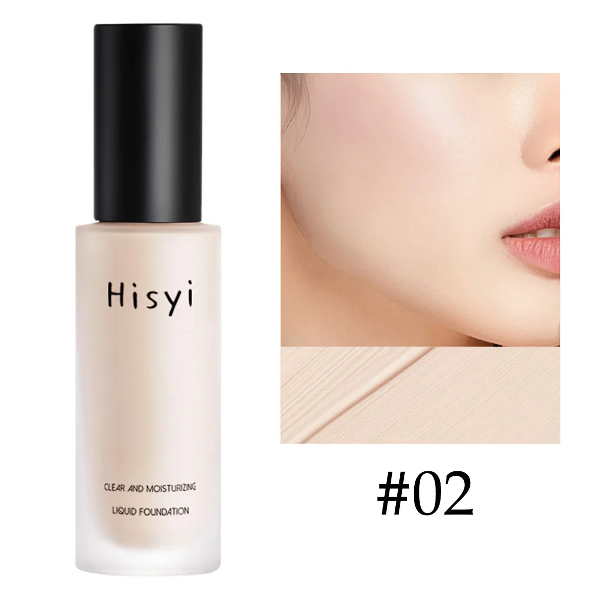 HISYI Moisturizing contour foundation whitening waterproof and sweat-proof makeup concealer long-lasting makeup cosmetics Zpaxo 02
