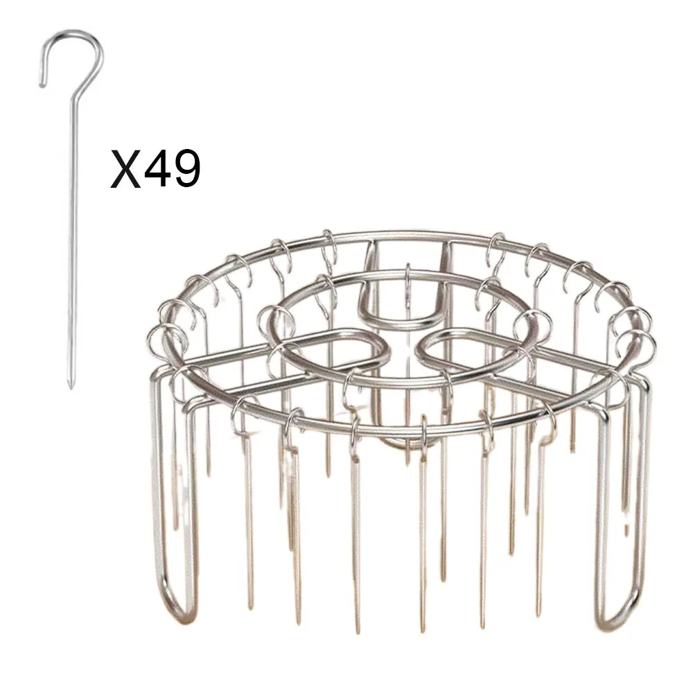 Stainless Steel Vertical Grill Rack – 12/24/49 Skewer Holder Vertical Grill Rack Zpaxo 49