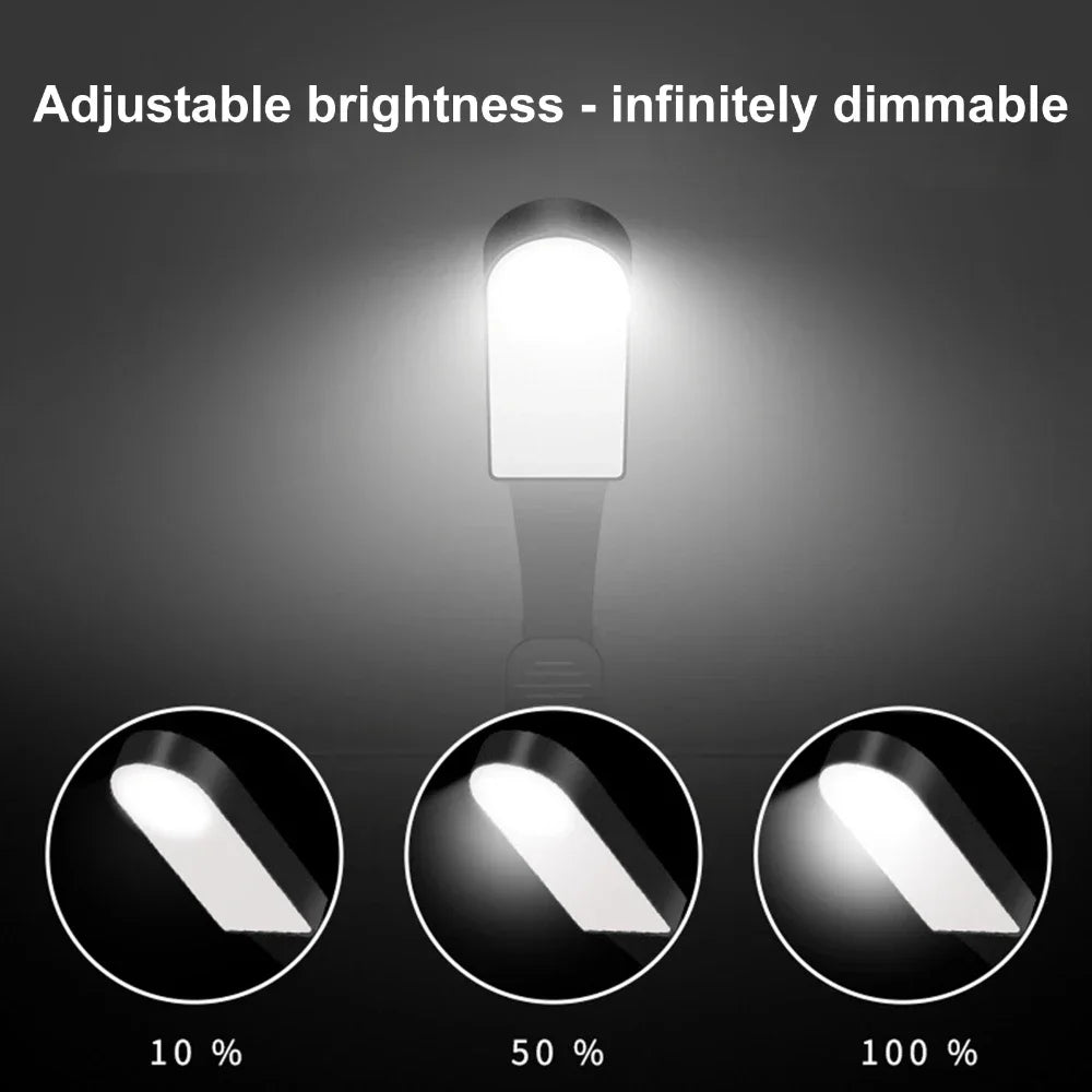 POCKETMAN Clip LED Book Light – USB Rechargeable, 3 Color Modes