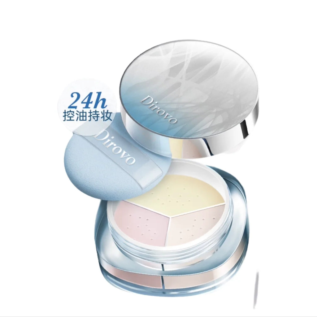 DIROVO Three-color Icy Sensory Water Loose Powder Long-lasting Makeup Zpaxo