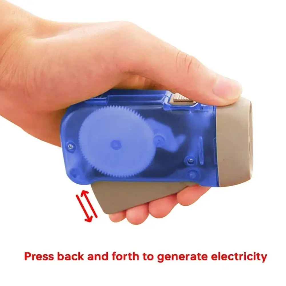 Mini Hand-Powered LED Flashlight – Battery-Free Emergency Torch LED Dynamo Flashlight Zpaxo