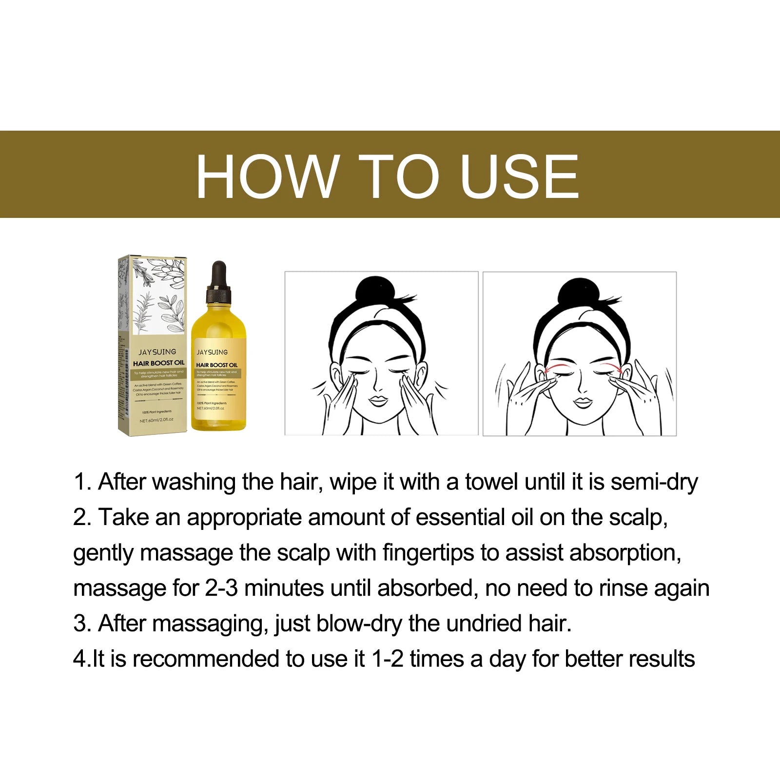 Rosemary Hair Growth Oil – Thicken, Strengthen & Regrow Hair Hair Growth Serum Zpaxo