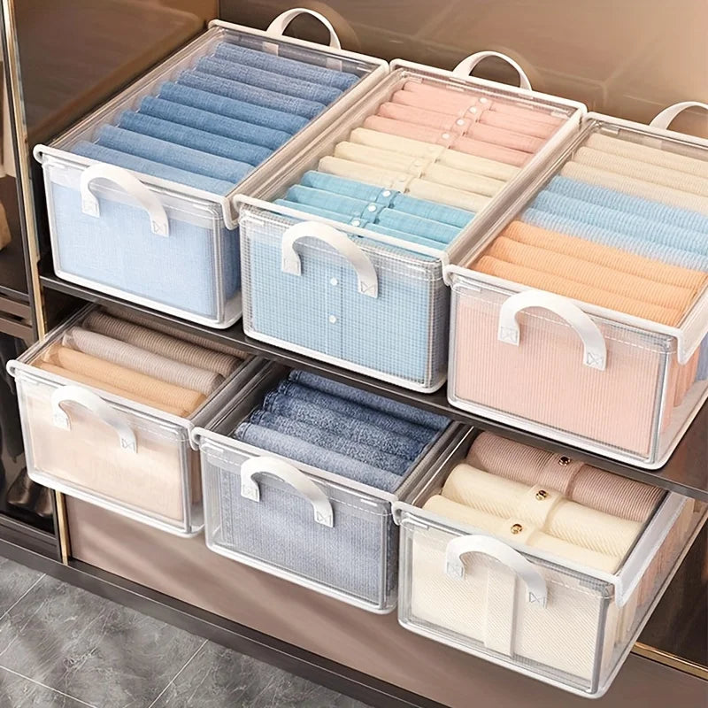 Foldable PVC Storage Box Large Capacity Dustproof Organizer Clothes