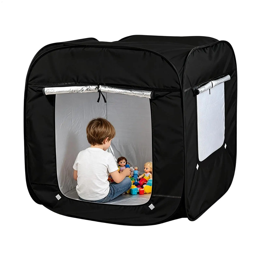 Sensory Play Tent Portable Foldable Den Window Calm Down Black