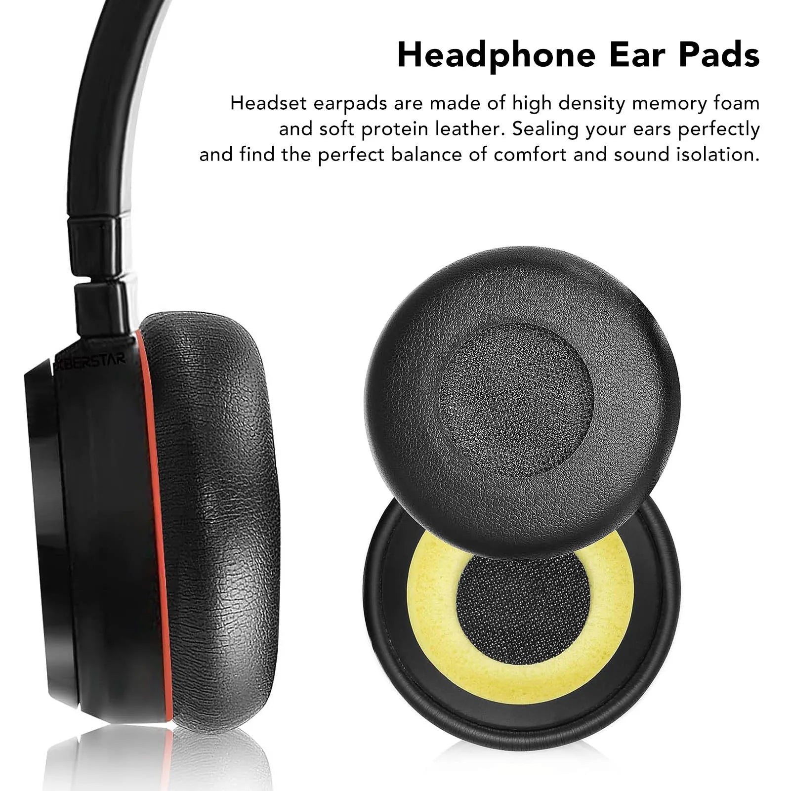 Replacement Earpads Professional Protein Leather Headphone Ear