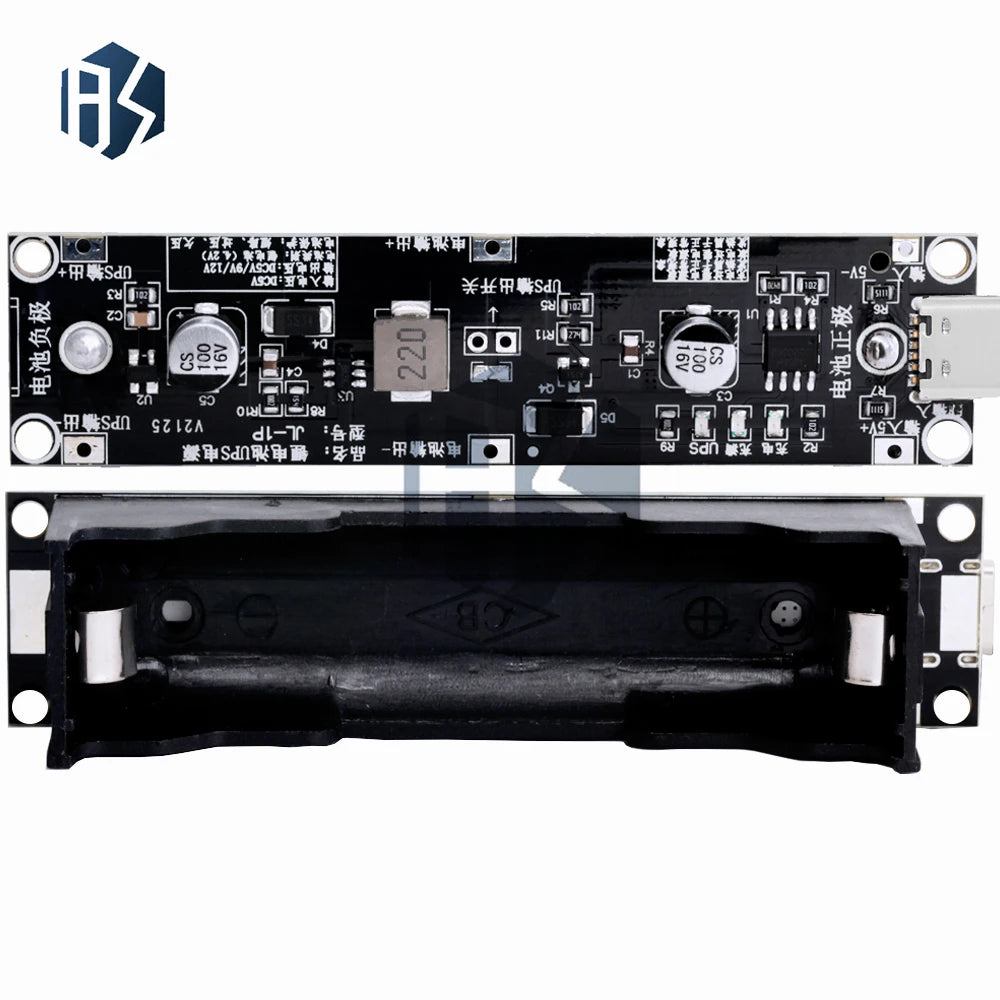 18650 UPS Power Supply Module 5V 9V 12V 1A Synchronous Boost Zpaxo