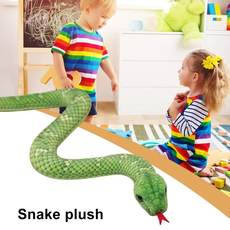 Plush Snake Giant Cobra Prank Prop Washable Stuffed Cuddle Toy Soft Zpaxo