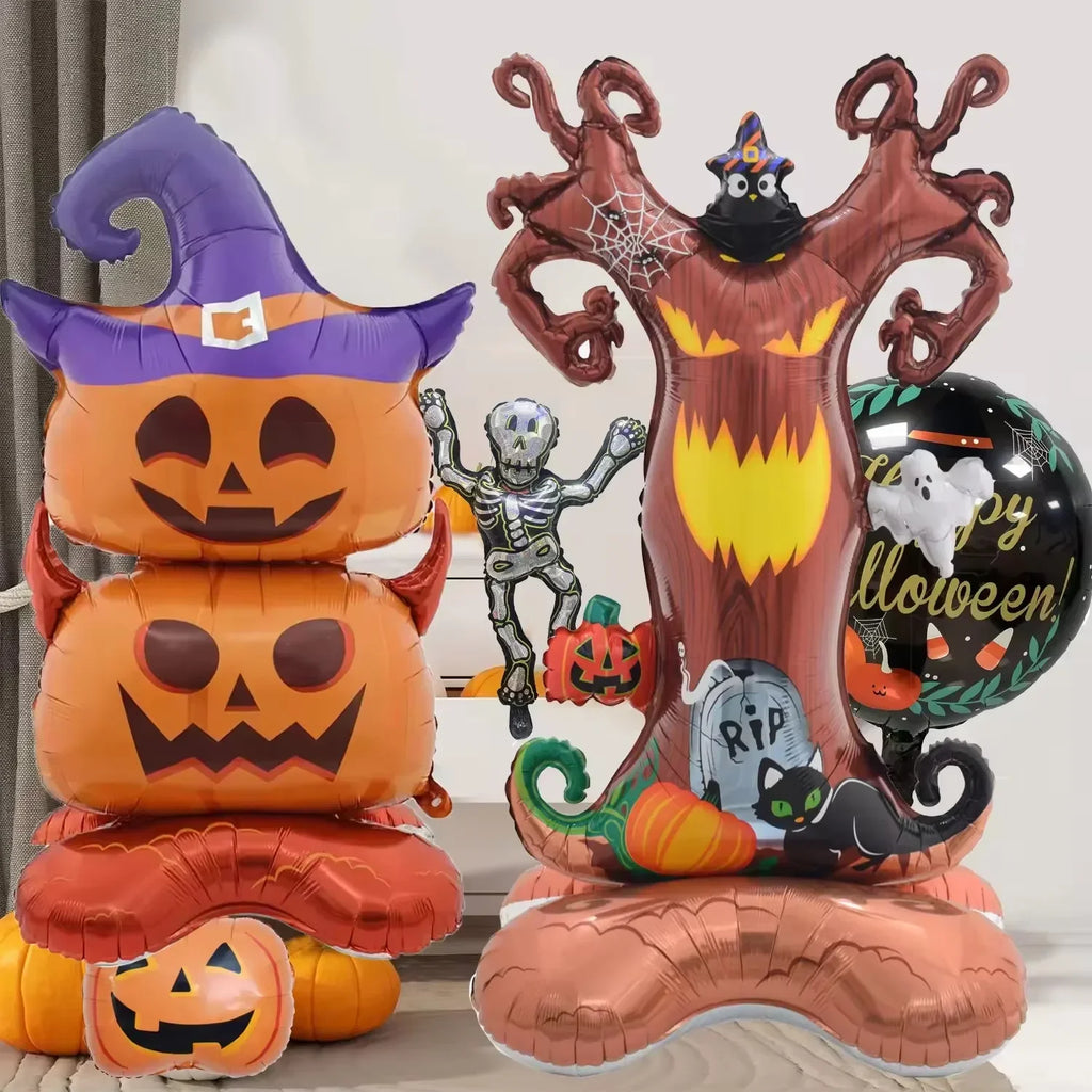 Inflatable Halloween Pumpkin Tree Foil Balloon Giant 5ft Standing