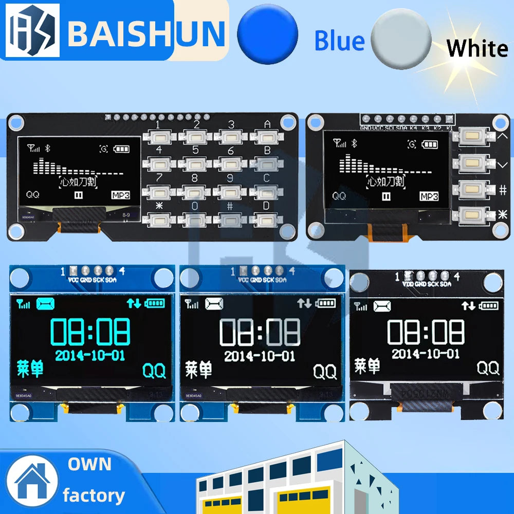 I2C OLED Display Module 128x64 SSD1306 SH1106 3 3V 5V Compatible Zpaxo