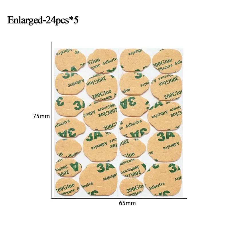 Double Side Nail Jelly Glue Wearable False Art Adhesive Tape Stickers Zpaxo Enlarged 24pcs x5