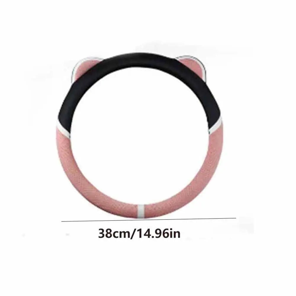 Universal Car Steering Cover 38cm Anti Slip Handle Cover Breathable Sweat Absorbing Steering Wheel Sleeve Zpaxo
