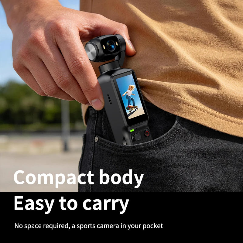 Handheld Action Camera 4K Pocket Vlogging 180 Rotating Screen Zpaxo