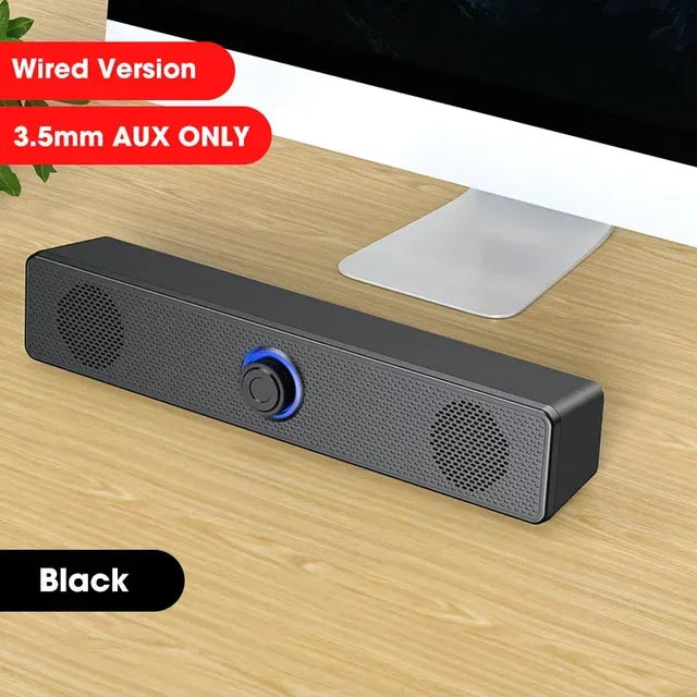 Soundbar Wired Wireless Bluetooth Speaker USB Powered TV Laptop Zpaxo Wire Version