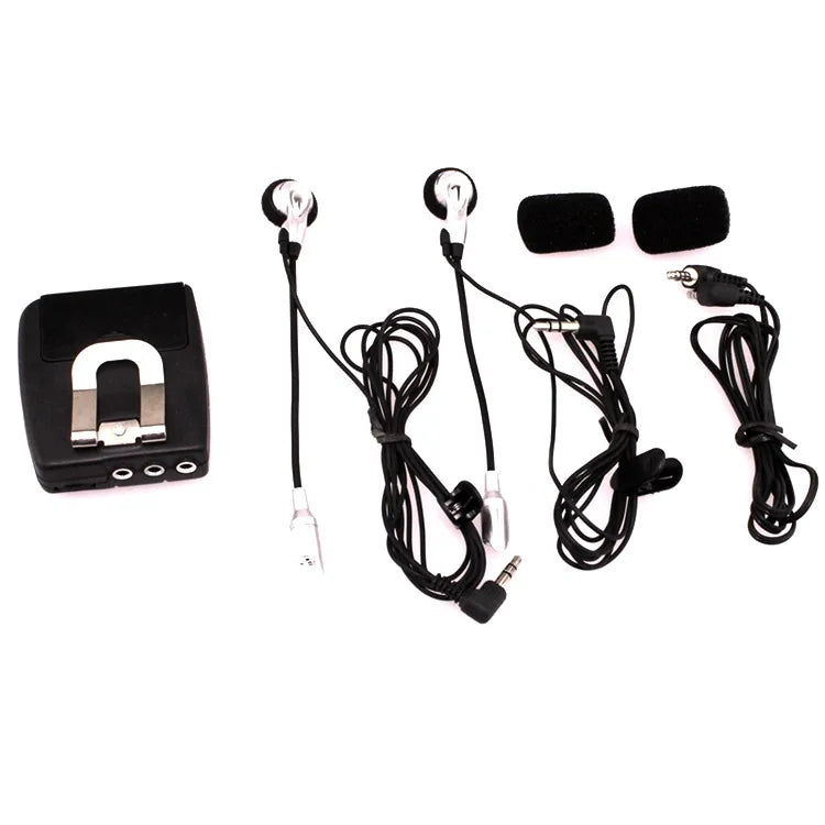 Black Plastic Motorcycle Intercom Host Headphones Helmet Wired Walkie