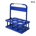 1Pcs 6 Hole Beer Bottle Carrier Cup Foldable Reusable Drink Holder Durable Cup Organizer Bar Beverage Display Wine Rack Zpaxo Blue