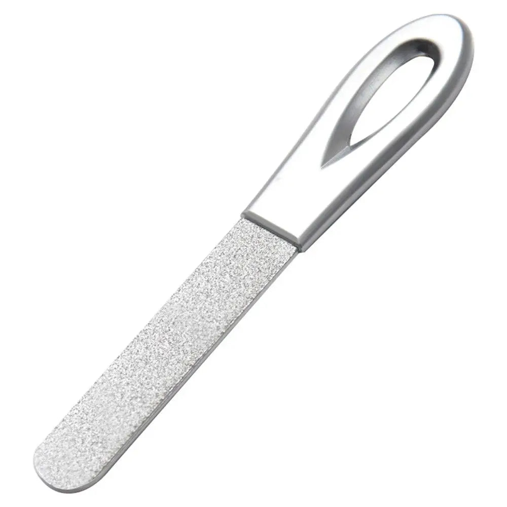 1Pc Stainless Steel Files Nail File Buffer Metal Grinding Sanding Manicure Pedicure Scrub Nail Art Tools Manicure Pedicure Tools Zpaxo Light Grey