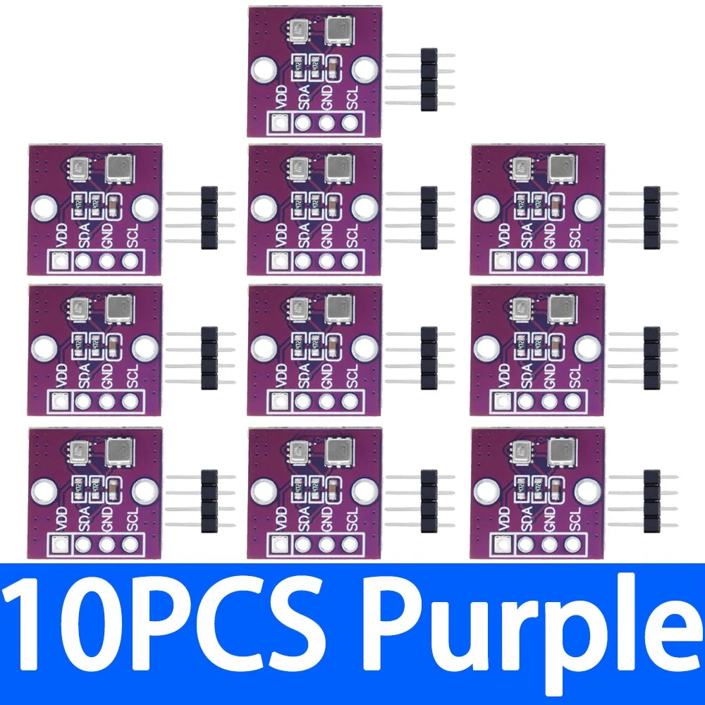 AHT20+BMP280 Precision Digital Temperature Humidity Atmospheric Zpaxo 10PCS Purple