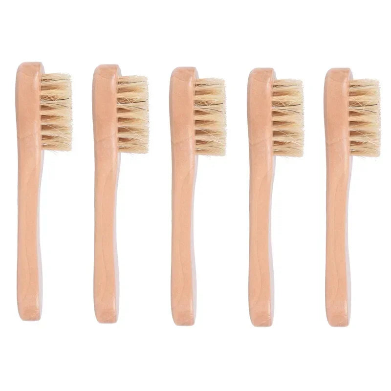 Natural Bristle Face Cleansing Brush – Bamboo Handle | 1/3/5 Pack