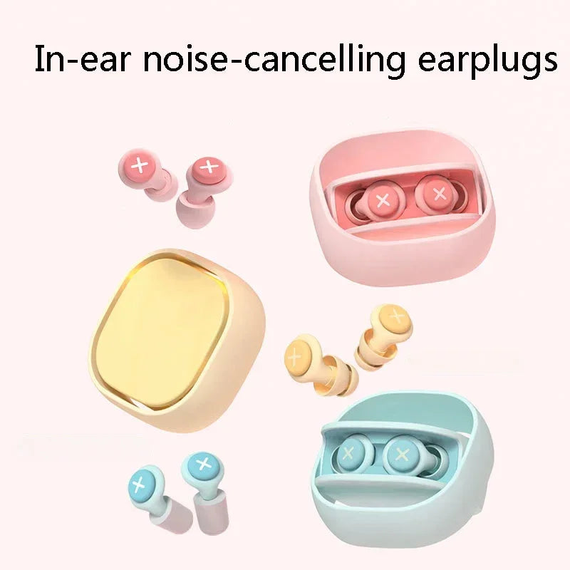 1pair Silicone Earplug Sleep Noise Ear Plug Canceling Reduction Zpaxo
