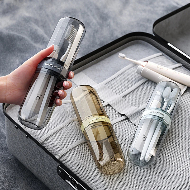 Portable Mouthwash Cup Toothpaste Storage Box Toothbrush Storage Box Toiletry Set Travel Supplies Portable Toothbrush Cup Zpaxo
