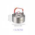 Stainless Steel Camping Kettle Portable Outdoor Picnic Teapot Durable Hiking Water Pot Reusable Coffee Kettle for Backpacking Zpaxo 1.5L