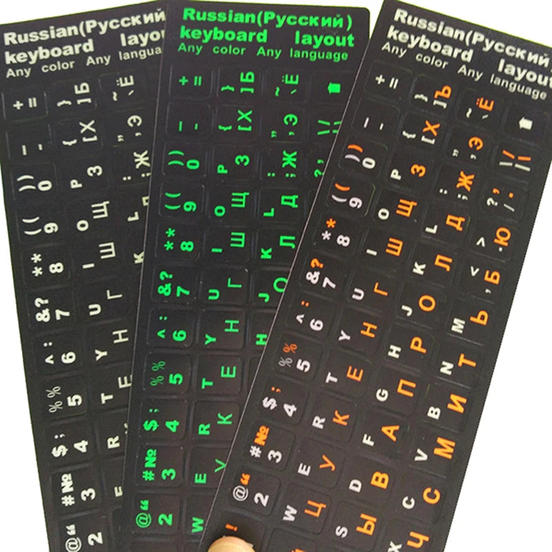 Dust Protection Russian Keyboard Stickers Black Computer Laptop Zpaxo