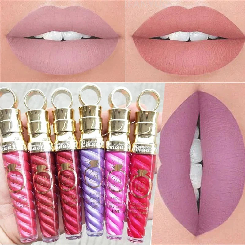 20 Colors Matte Lip Gloss Waterproof Long Lasting Shimmer Liquid