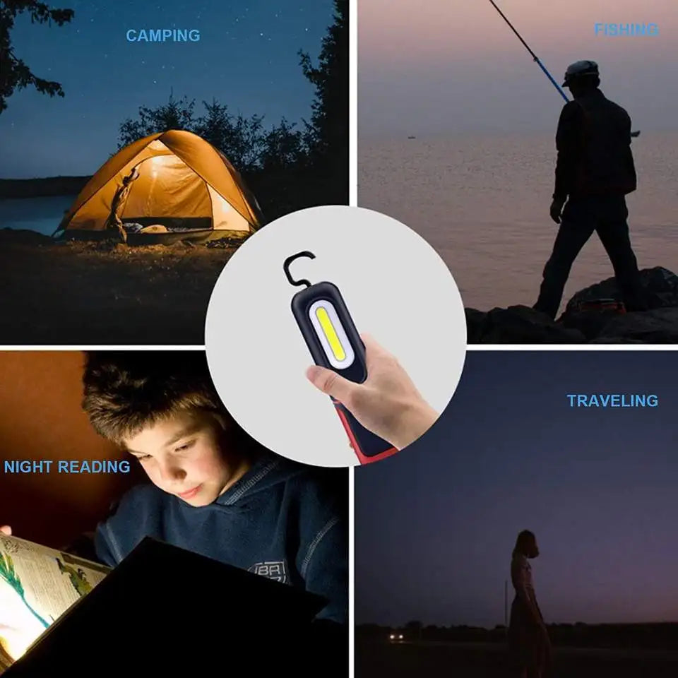 COB LED Work Light – 3 Modes, Magnetic & Rechargeable Torch