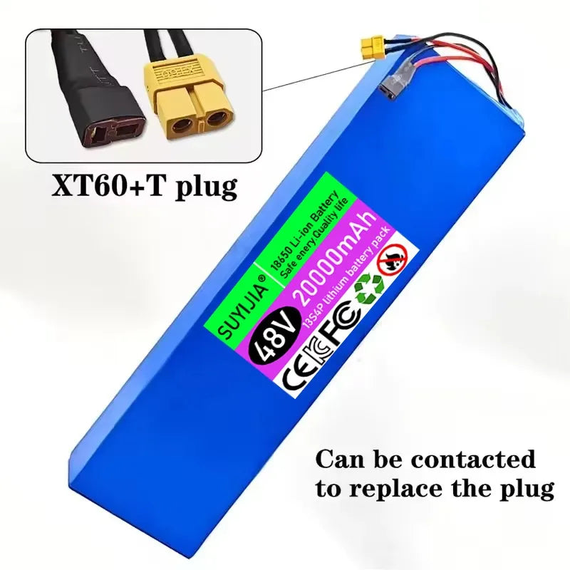 New 48V 20000mAh Used for Kugoo M4/MaxSpeed Lithium-ion Battery 18650 13S4P High-capacity Built-in BMS Rechargeable Battery Pack Zpaxo