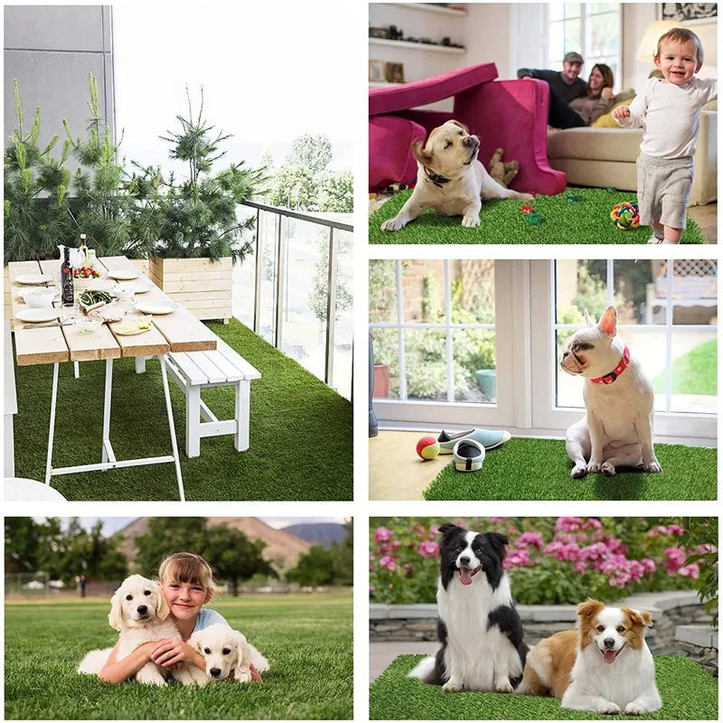 Artificial Grass Pad Pets Dog Potty Training Turf Mat Indoor Reusable