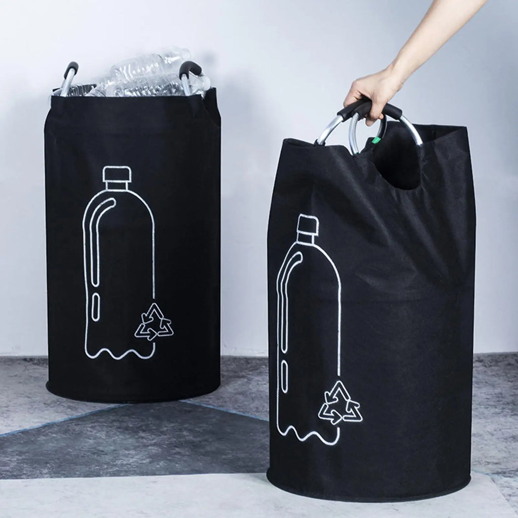 Indoor Recycling Bins for Kitchen 82L Foldable Deposit Bottle Storage Recycling Trash Can with Aluminum Handle for Garage Zpaxo