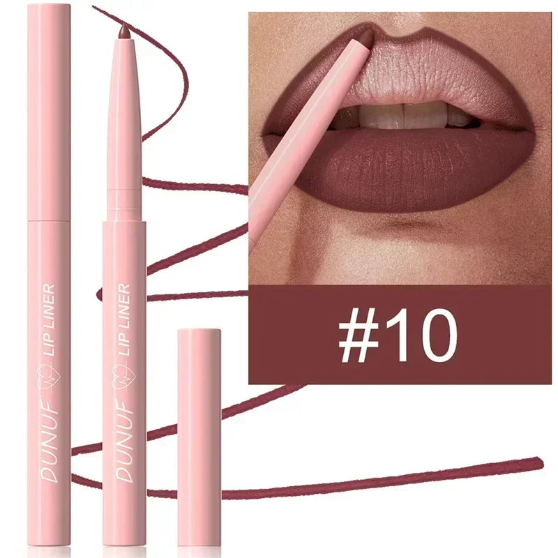 Waterproof Matte Lipliner Pencil Red Contour Tint Lipstick Long Zpaxo 10