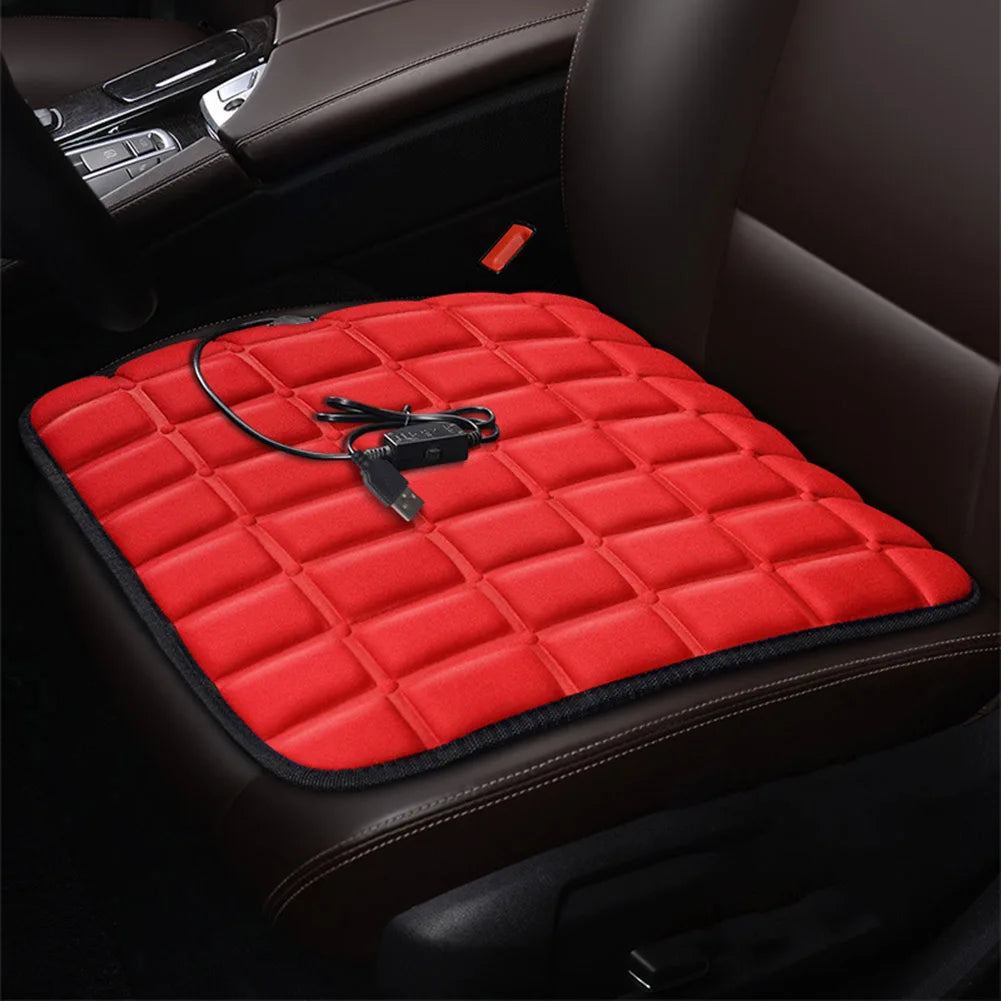 Electric Winter Warm Seat Cover USB 5V Heated Car Seat Cushion Comfortable Non Slip Scratch Resistant Auto Interior Accessories Zpaxo
